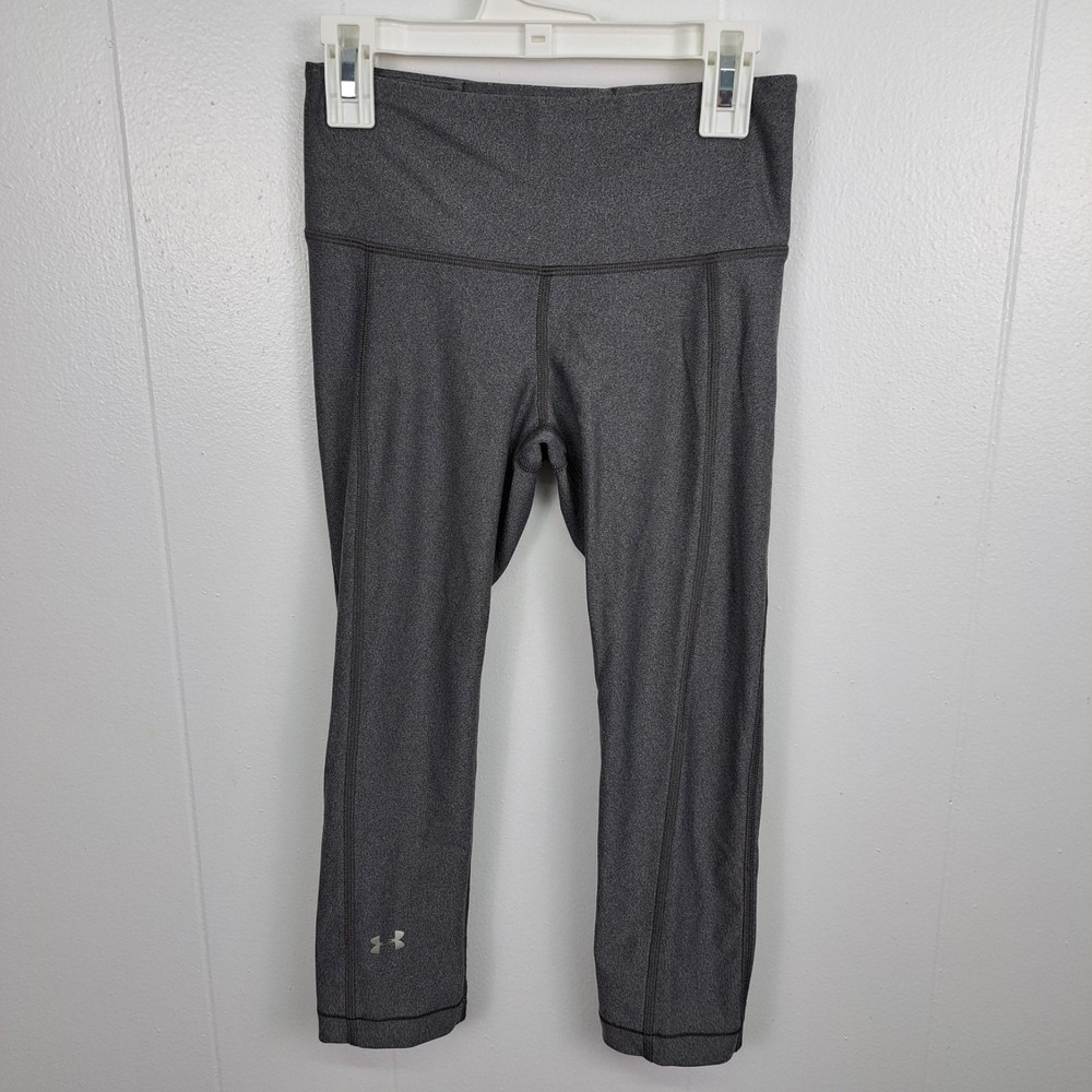 Under Armour HeatGear Compression Leggings XS Gray Hidden Back Pocket